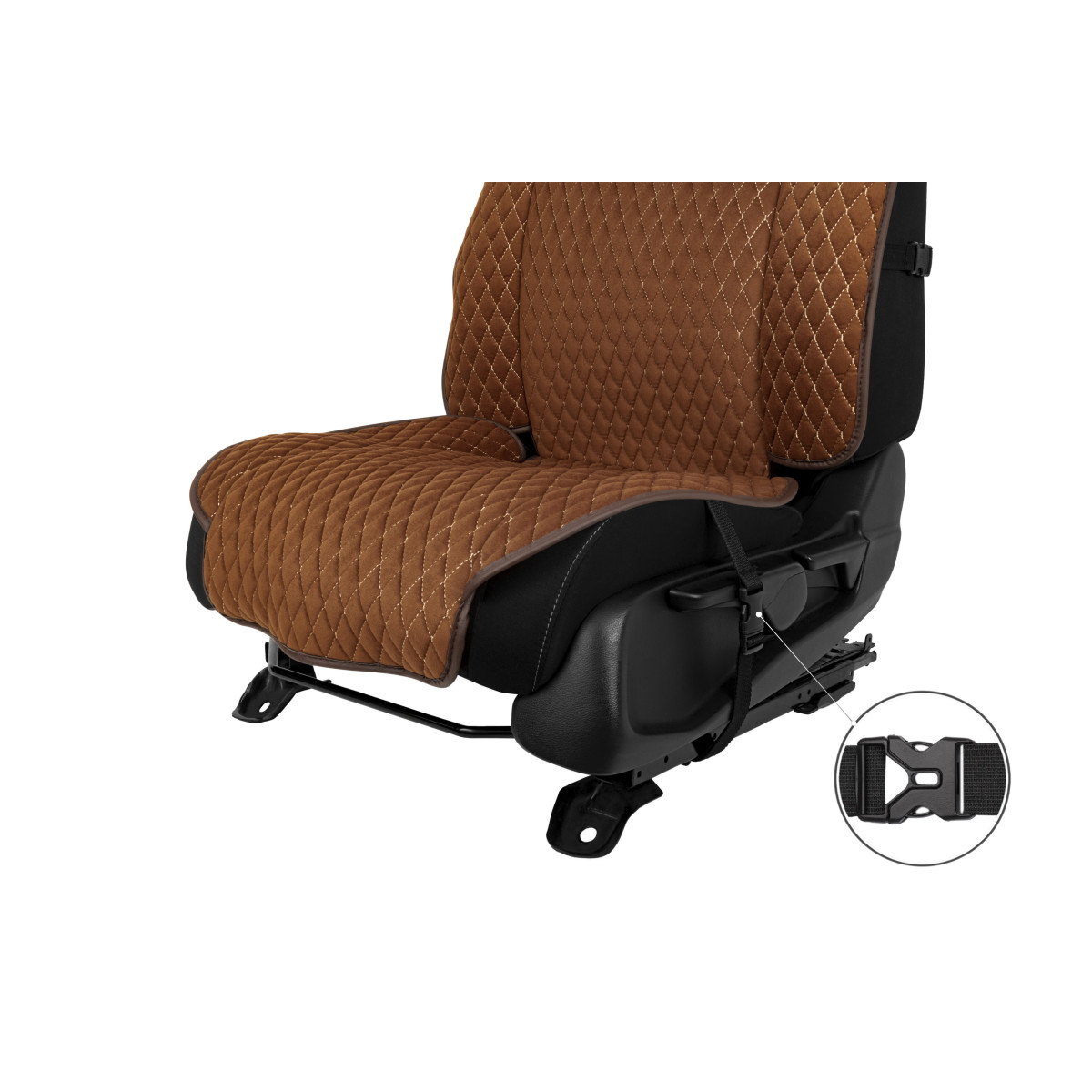 EVAtech Max Autositzbezüge, 2 Stk. - braun / braune Kanten / braune Nähte EVAtech Max Autositzbezüge, 2 Stk. - braun / braune Kanten / braune Nähte