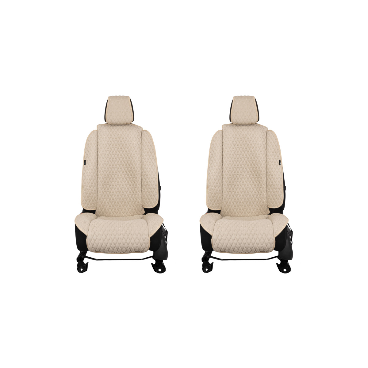 EVAtech Max Autositzbezüge, 2 Stk. - beige / beigefarbene Kanten / beigefarbene Nähte EVAtech Max Autositzbezüge, 2 Stk. - beige / beigefarbene Kanten / beigefarbene Nähte