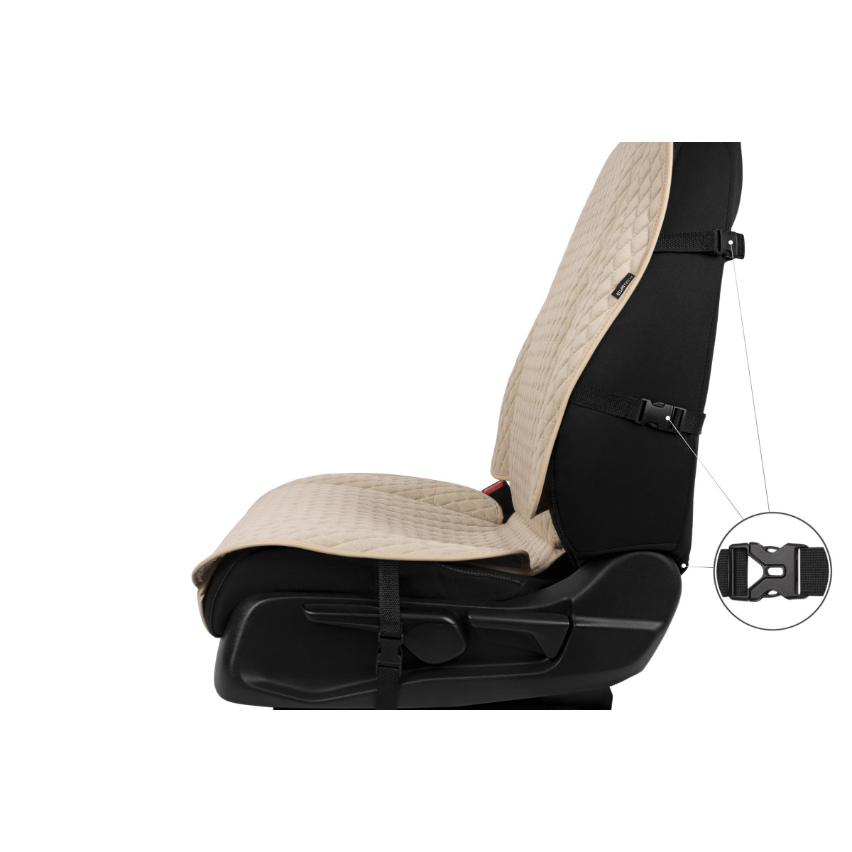 EVAtech Max Autositzbezüge, 2 Stk. - beige / beigefarbene Kanten / beigefarbene Nähte EVAtech Max Autositzbezüge, 2 Stk. - beige / beigefarbene Kanten / beigefarbene Nähte
