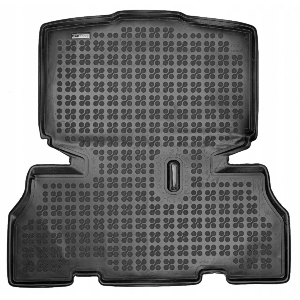 Kofferraummatte aus Gummi Skoda Fabia IV Hatchback seit 2021 (version 2 passenger with a protective grating, individual building)