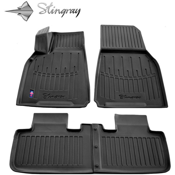 3D gummimatten MERCEDES BENZ X166 GLS 2015-2019, 5 Stk. / schwarz