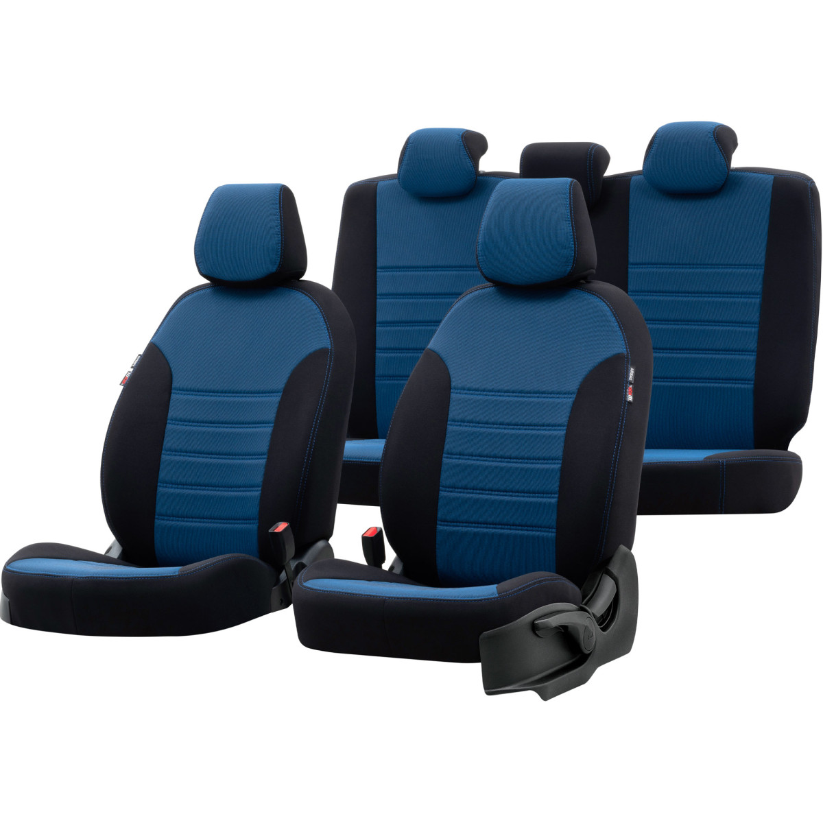 FX07 BLUE F-CORE Elegance Autositzbezug Blau, Mit Motiv, Eco-Leder