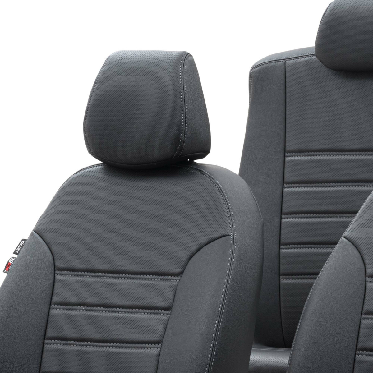 Auto Sitzbezüge Set für V-W Tiguan II (Type AD1) 2016-2022,Leder Luxus Voll  Vorderseite Und RüCkseite SchonbezüGe,Leather wasserdicht autositzbezüge