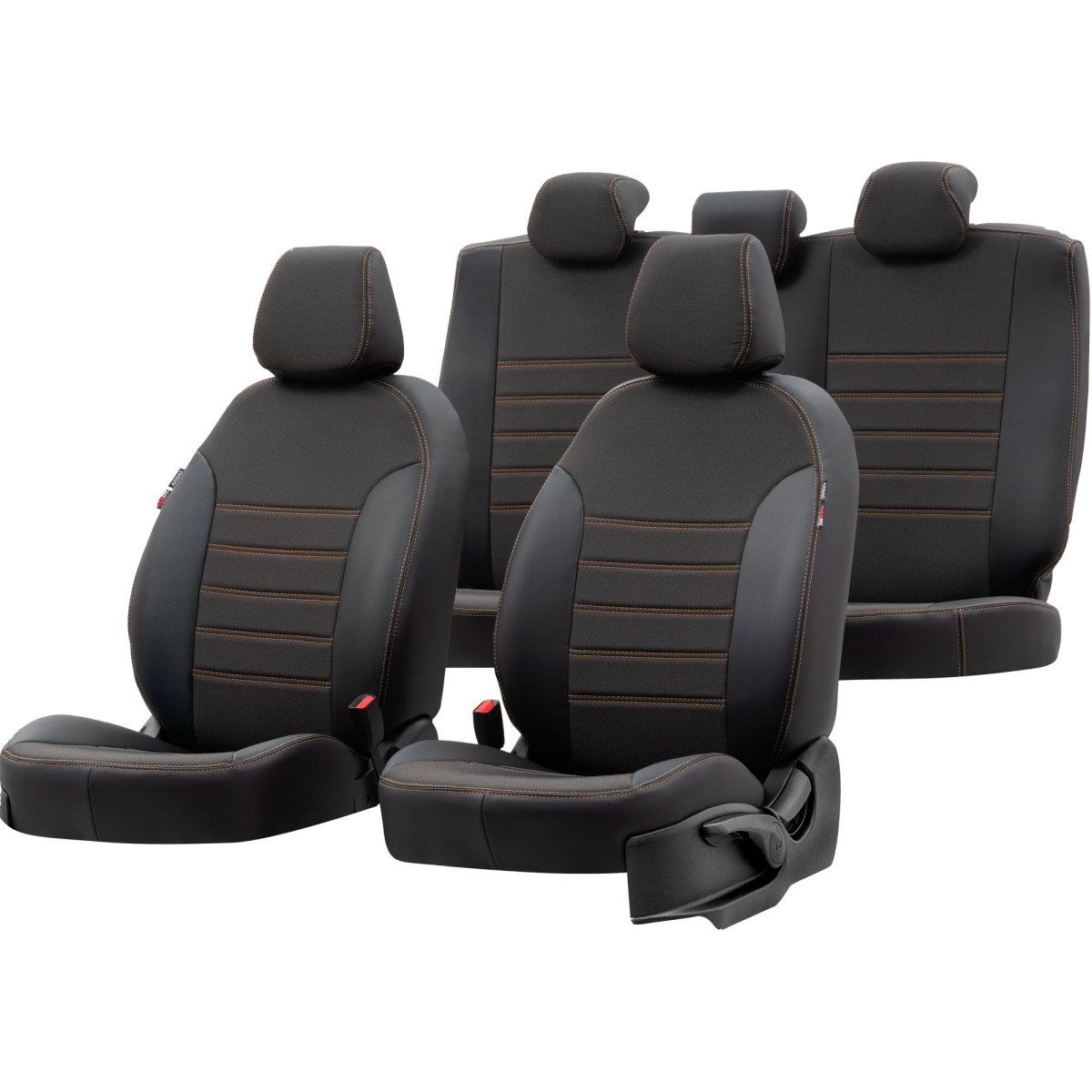 Hochwertige Sitzbezüge für Audi Q3 (Schwarz-Braun) - RoyalClass