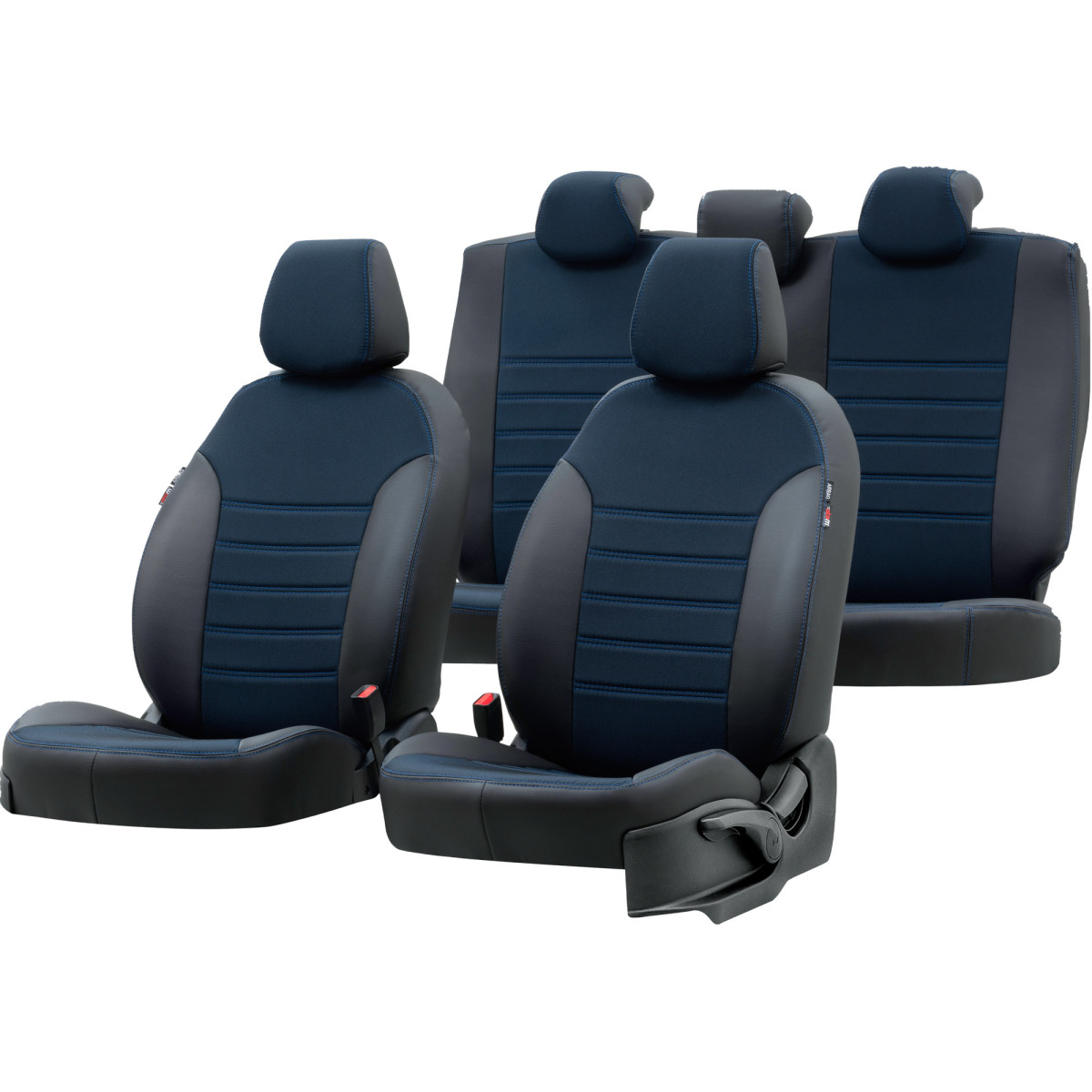 Set: teppiche aus velours + maßgeschneiderte sitzbezüge für Volkswagen  Caddy III Cargo (2004-2015) – Elegance P-4 - nur vordere Sitze