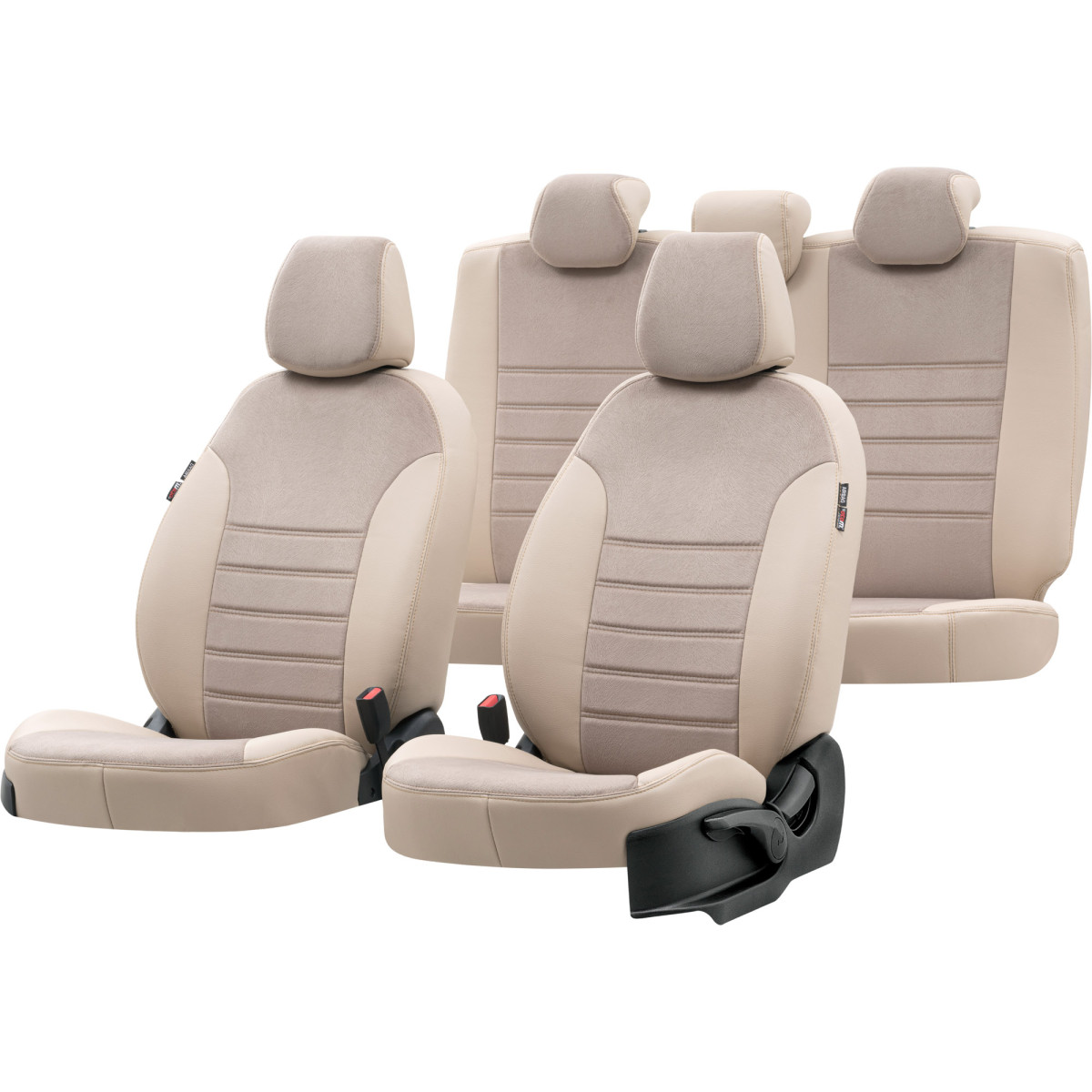 Autositzbezug Schonbezug, Komplett-Set, BMW 3er (E46) ,Beige Creme  Anthrazit