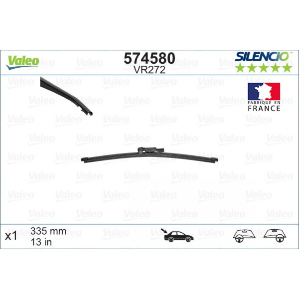 Heckwischer Valeo Silencio Rear VR272, 335 mm