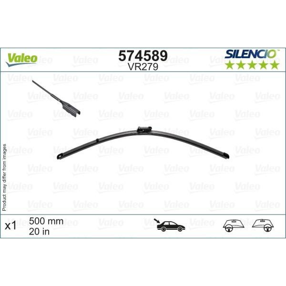 Heckwischer Valeo Silencio Rear VR279, 500 mm Heckwischer Valeo Silencio Rear VR279, 500 mm