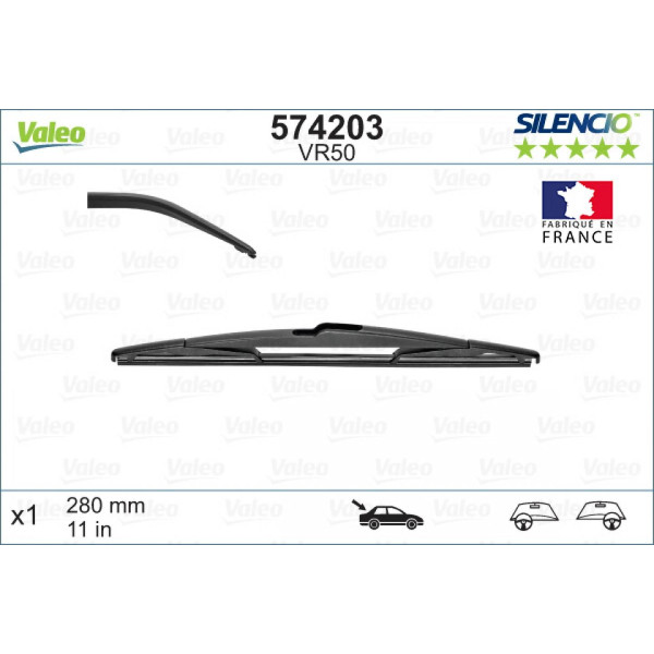Heckwischer Valeo Silencio Rear VR50, 280 mm