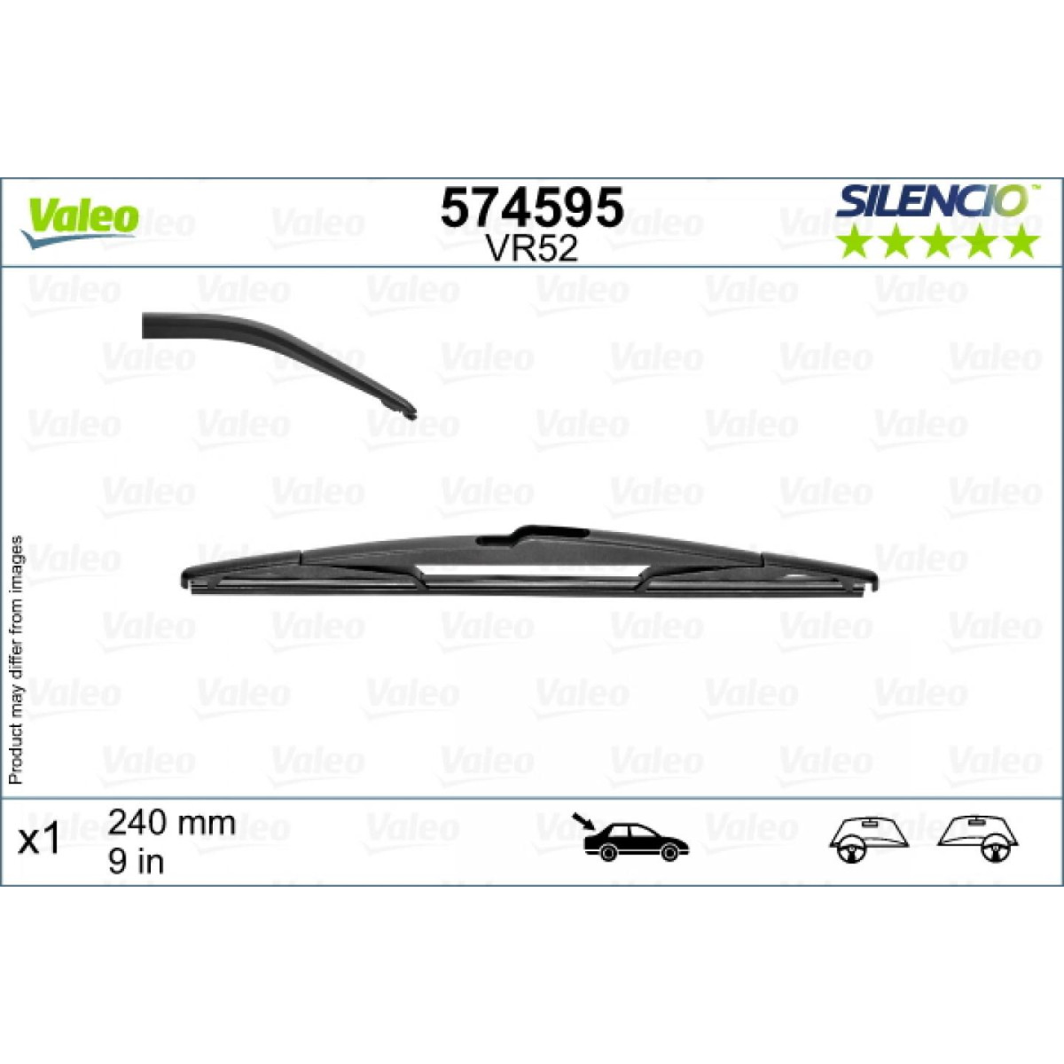 Heckwischer Valeo Silencio Rear VR52, 240 mm Heckwischer Valeo Silencio Rear VR52, 240 mm