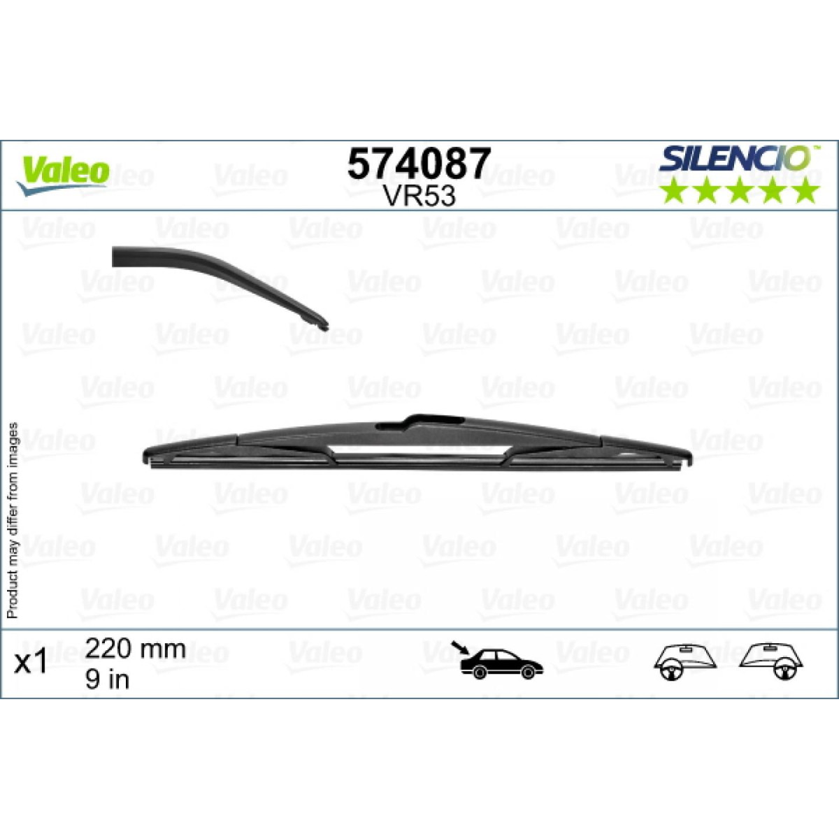 Heckwischer Valeo Silencio Rear VR53, 220 mm Heckwischer Valeo Silencio Rear VR53, 220 mm