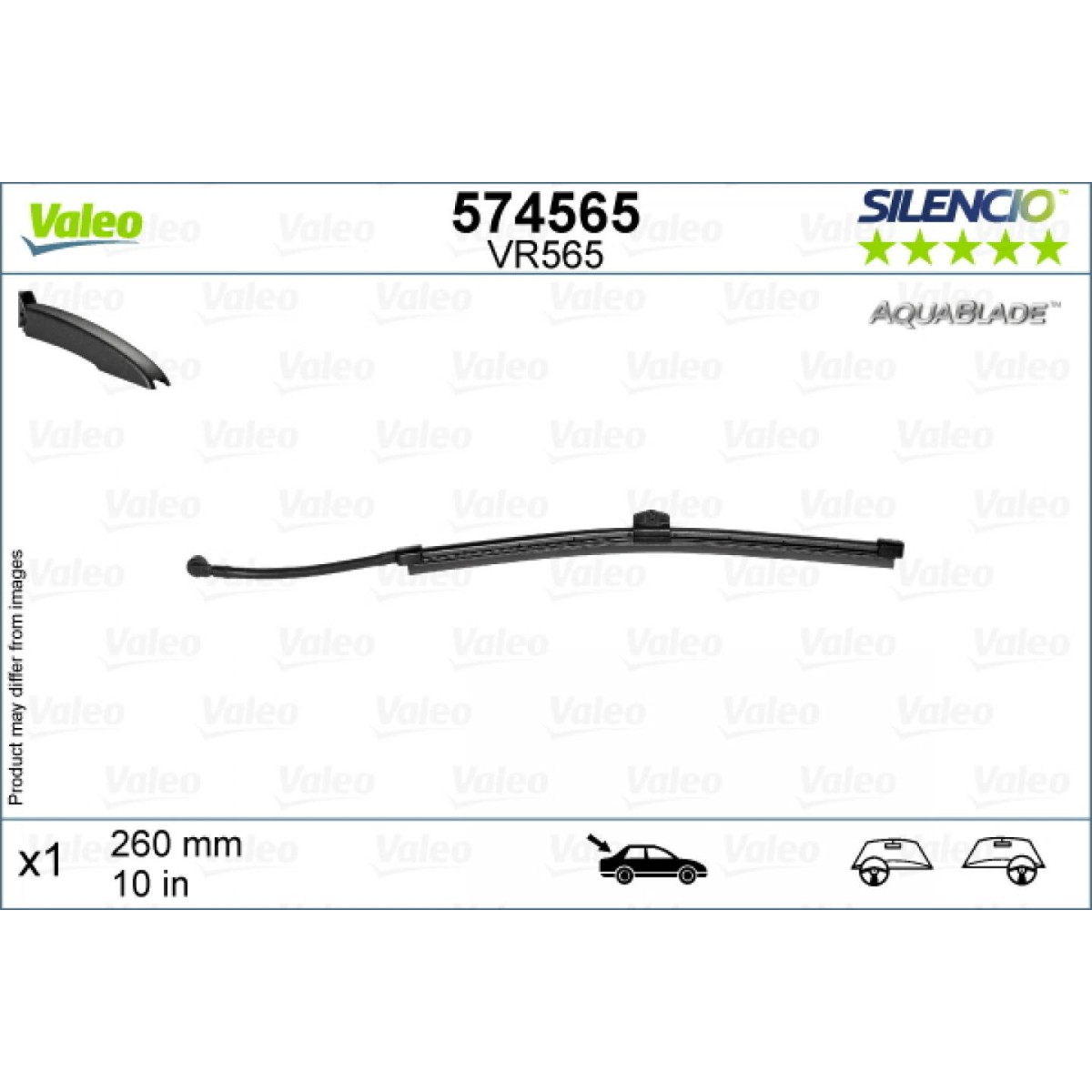Heckwischer Valeo Silencio Rear VR565, 260 mm Heckwischer Valeo Silencio Rear VR565, 260 mm