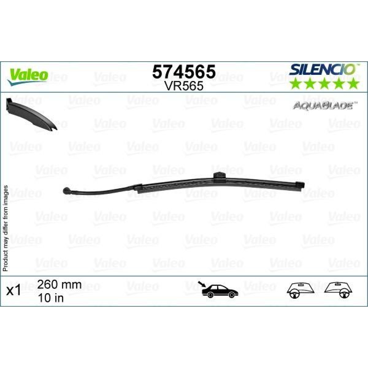 Heckwischer Valeo Silencio Rear VR565, 260 mm Heckwischer Valeo Silencio Rear VR565, 260 mm