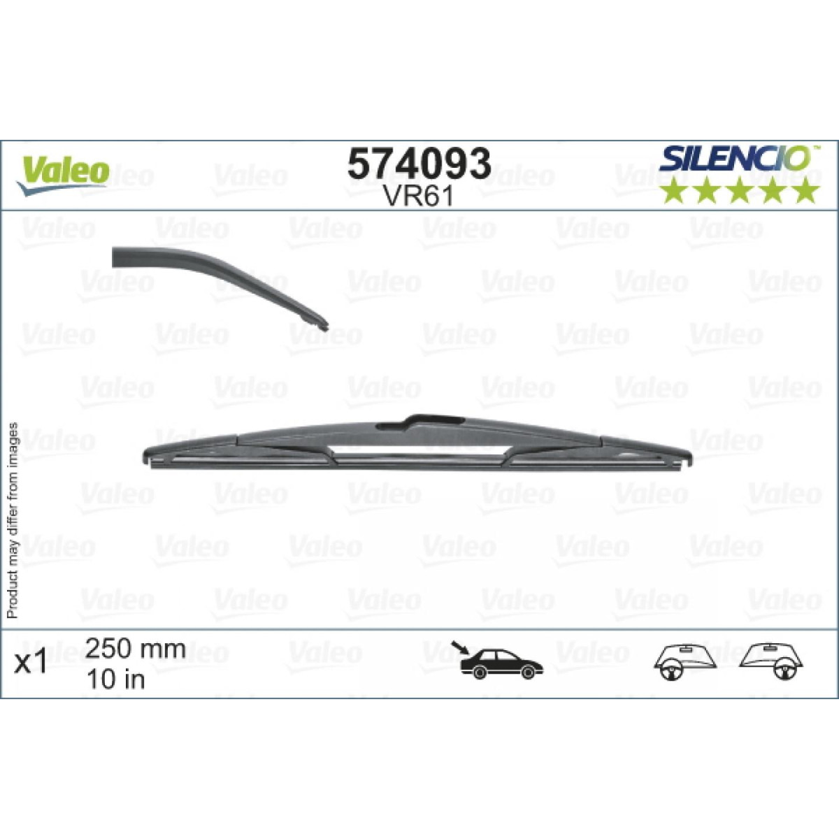 Heckwischer Valeo Silencio Rear VR61, 250 mm Heckwischer Valeo Silencio Rear VR61, 250 mm