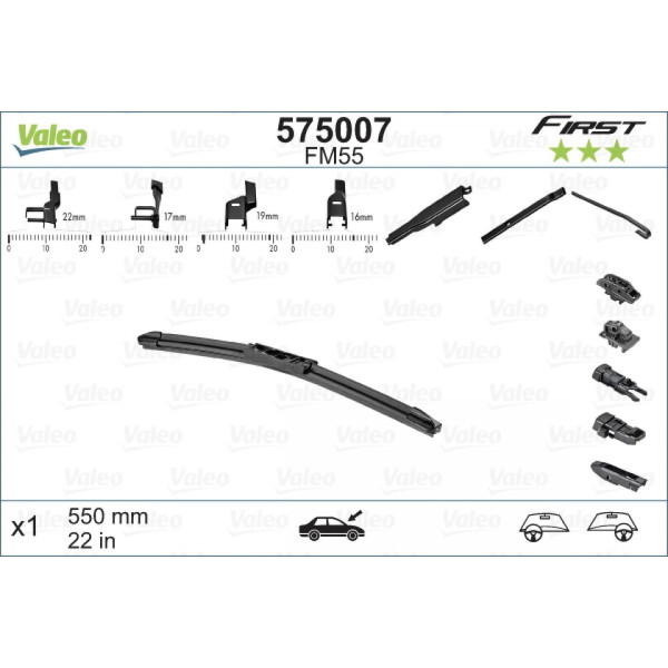 Wischer Valeo First Multiconnection FM55, 550 mm