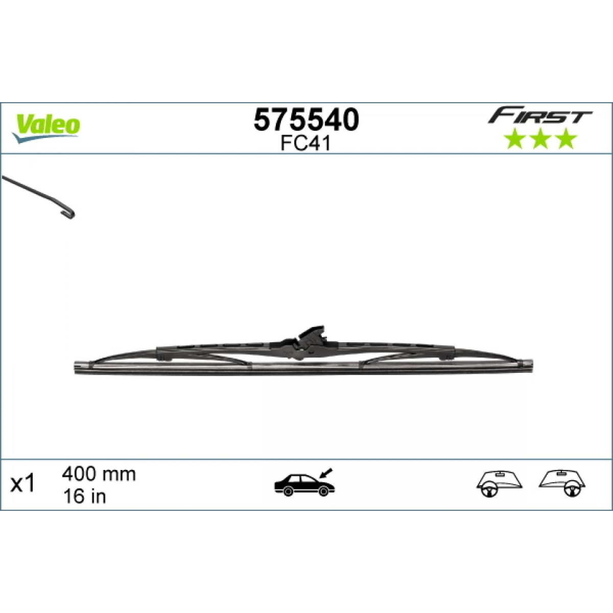Wischer Valeo First VF41, 400 mm Wischer Valeo First VF41, 400 mm