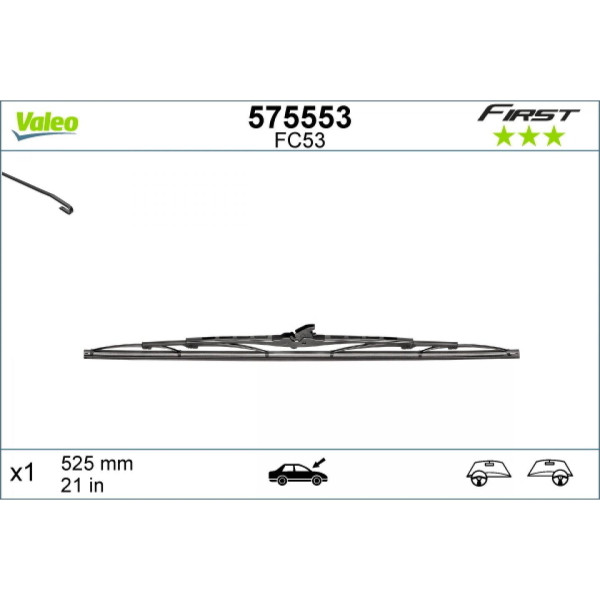 Wischer Valeo First VF53, 525 mm
