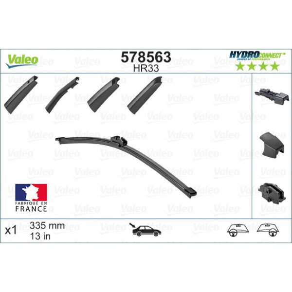 Heckwischer Valeo HydroConnect HR33, 335 mm