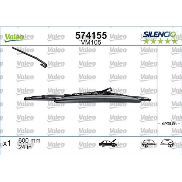 Wischer Valeo Silencio Performance Spoiler VM105, 600 mm