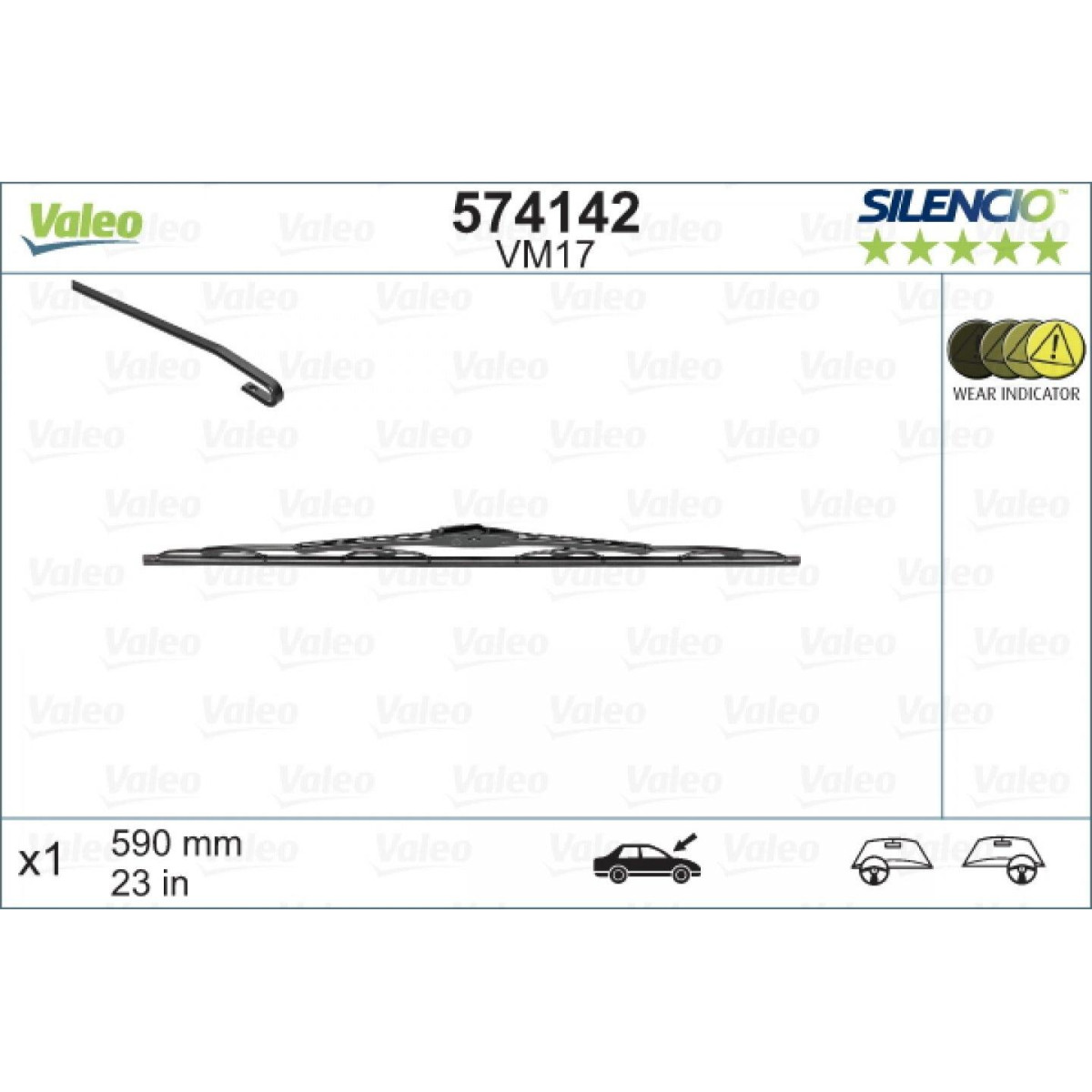 Wischer Valeo Silencio Performance VM17, 590 mm Wischer Valeo Silencio Performance VM17, 590 mm