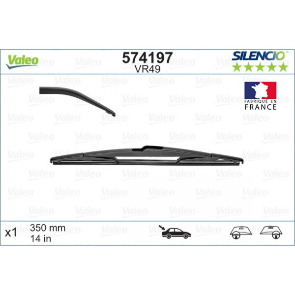 Heckwischer Valeo Silencio Performance VR49, 350 mm