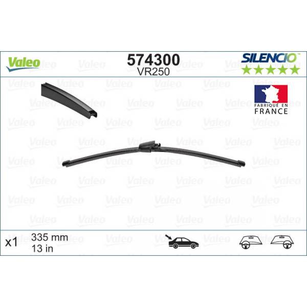 Heckwischer Valeo Silencio Rear VR250, 335 mm