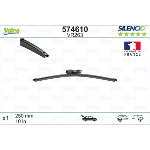 Heckwischer Valeo Silencio Rear VR263, 250 mm