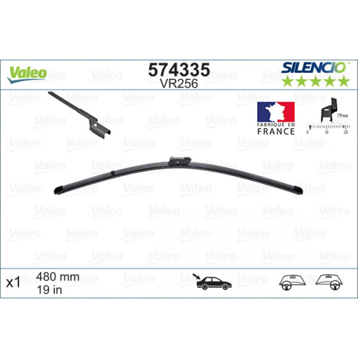 Heckwischer Valeo Silencio X.TRM OE VR256, 480 mm Heckwischer Valeo Silencio X.TRM OE VR256, 480 mm
