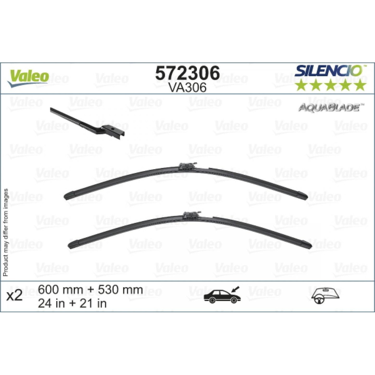 Wischerset Valeo Aquablade VA306, 600/530 mm Wischerset Valeo Aquablade VA306, 600/530 mm