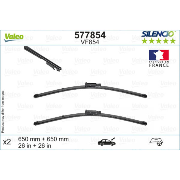 Wischerset Valeo Silencio VF854, 650/650 mm