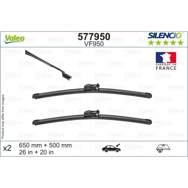 Wischerset Valeo Silencio VF950, 650/500 mm