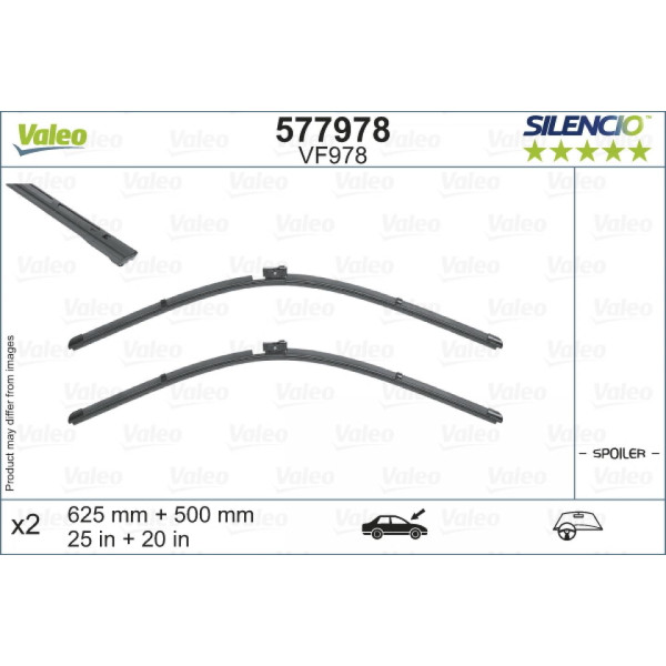 Wischerset Valeo Silencio VF978, 625/500 mm