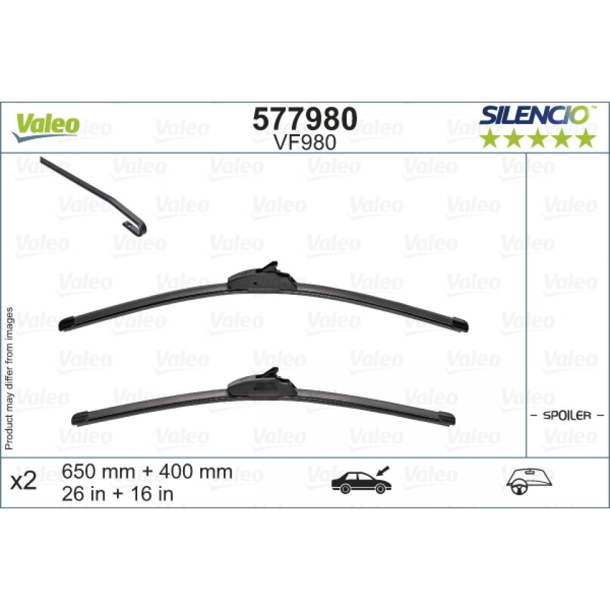 Wischerset Valeo Silencio VF980, 650/400 mm Wischerset Valeo Silencio VF980, 650/400 mm
