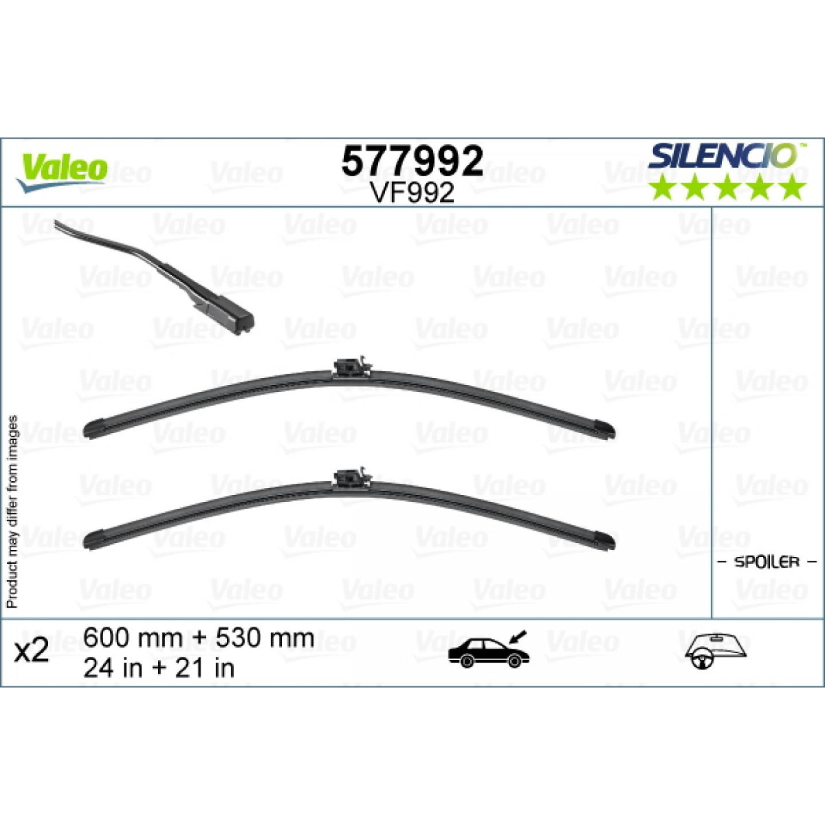Wischerset Valeo Silencio VF992, 650/530 mm Wischerset Valeo Silencio VF992, 650/530 mm