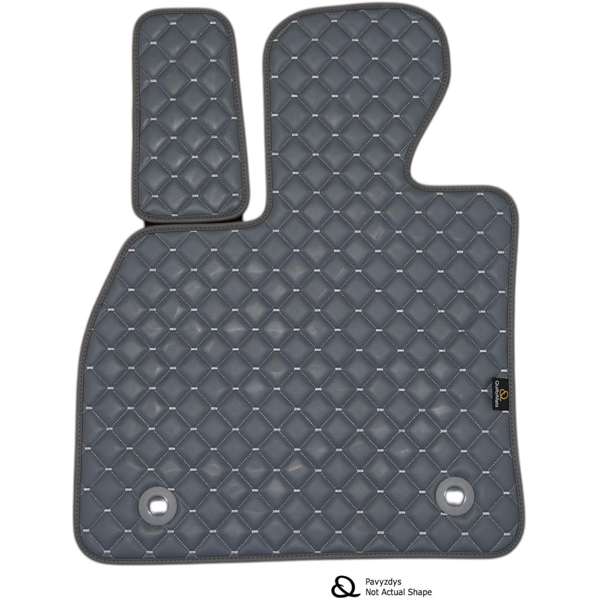 Fußmatten aus Kunstleder QuiltyMats MG HS seit 2024 (Hibridas) (Grau / graue nähte)