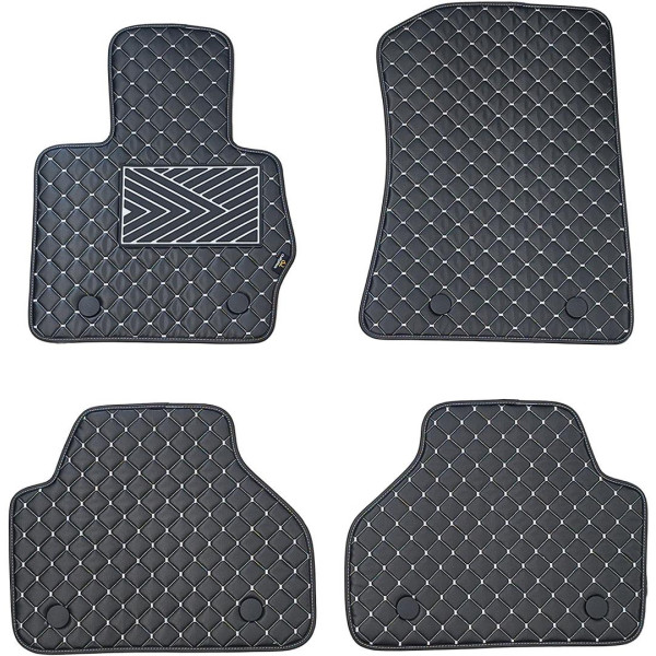Fußmatten aus Kunstleder QuiltyMats BMW X3 2010-2017 (F25) (Schwarz / graue nähte)