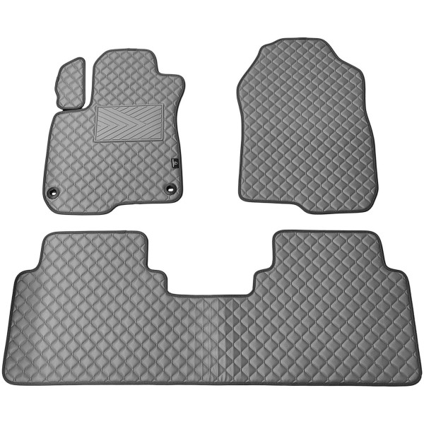 Fußmatten aus Kunstleder QuiltyMats HONDA CR-V 2017-2023 (Grau / graue nähte)