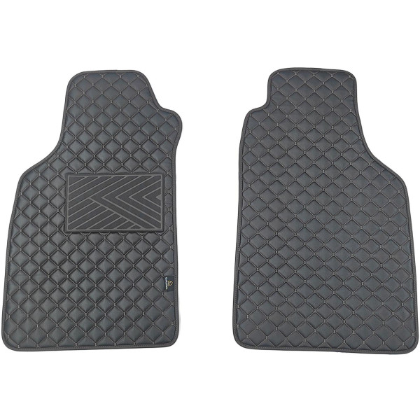 Fußmatten aus Kunstleder QuiltyMats LIGIER JS50 seit 2012 (Schwarz / schwarze nähte)