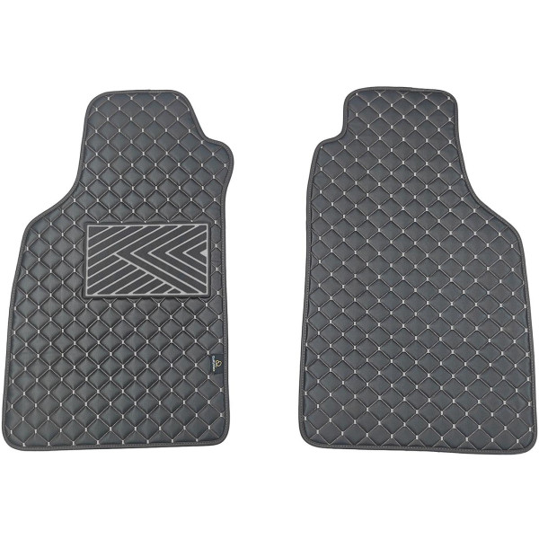 Fußmatten aus Kunstleder QuiltyMats LIGIER JS50 seit 2012 (Schwarz / graue nähte)