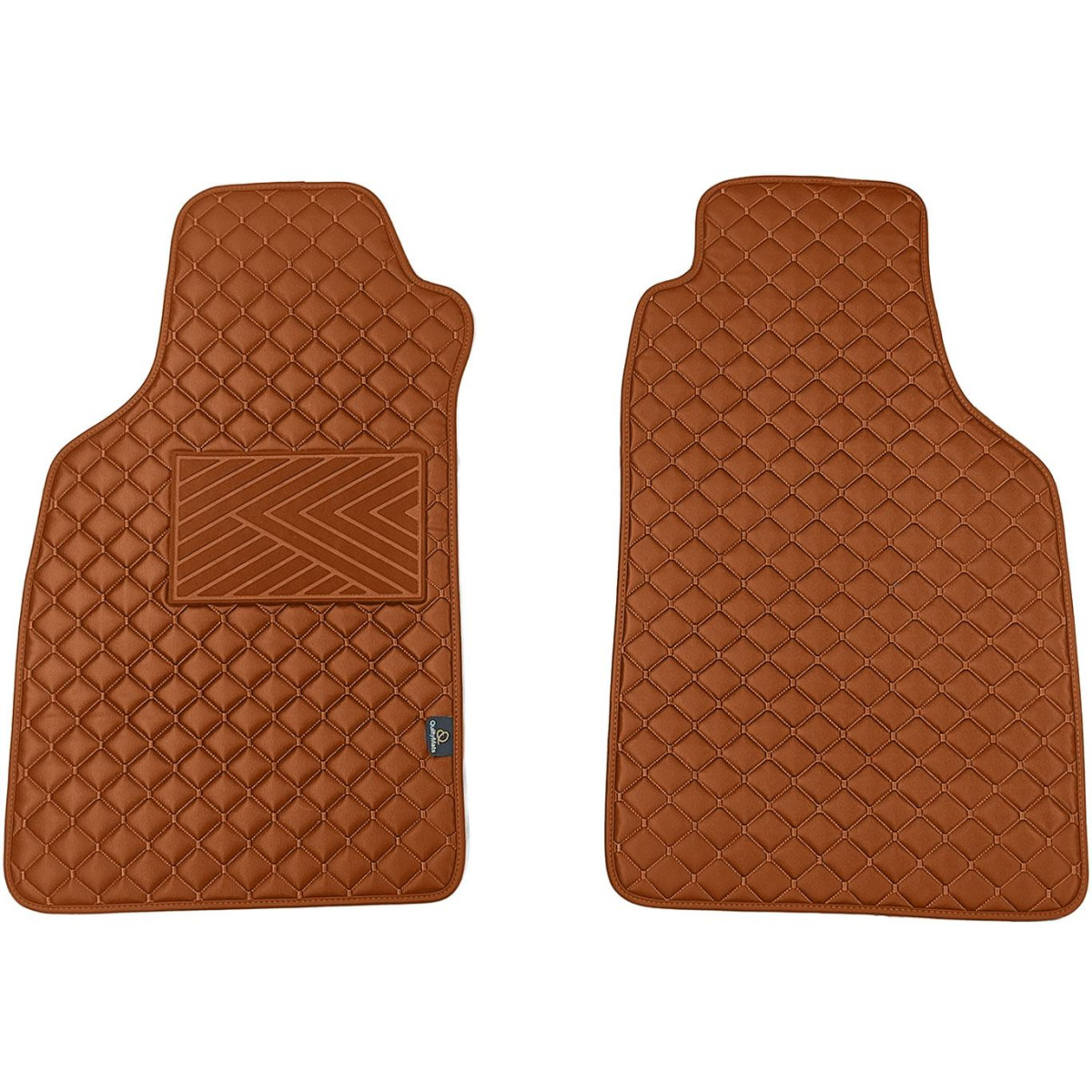 Fußmatten aus Kunstleder QuiltyMats LIGIER JS50 seit 2012 (Braun / braune nähte)