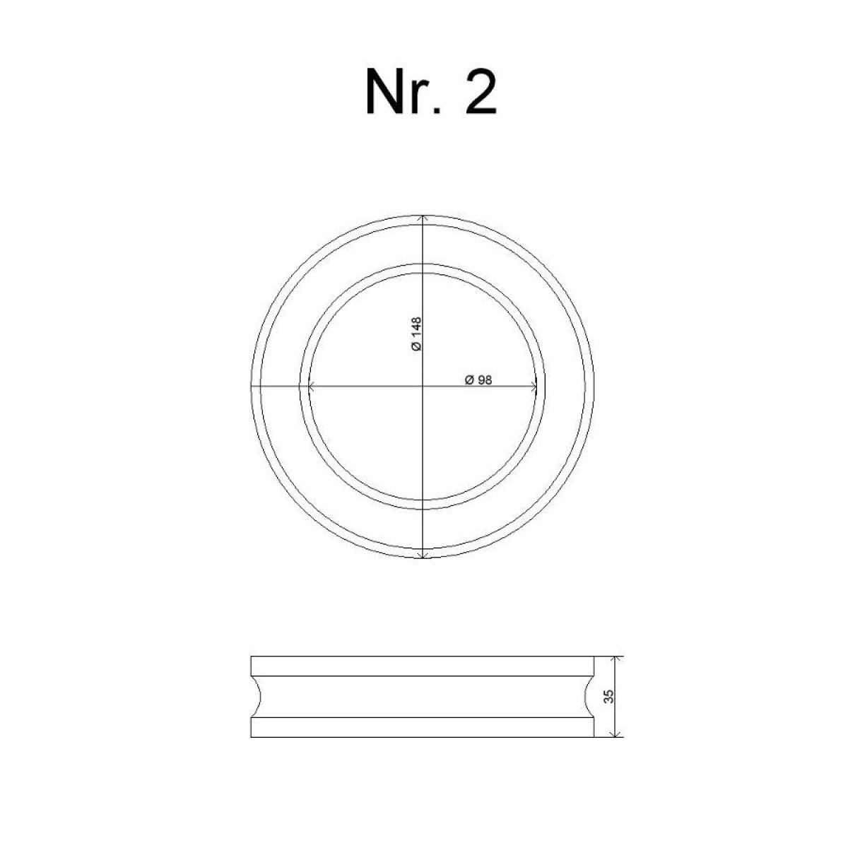 Federverstärkungsgummi Nr. 2
