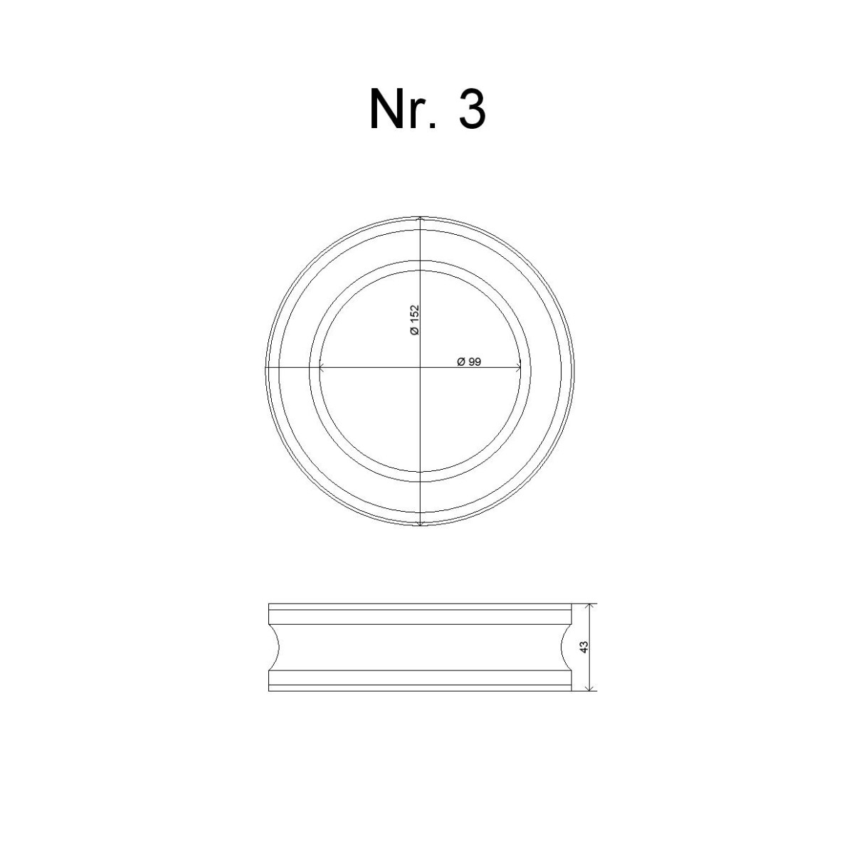 Federverstärkungsgummi Nr. 3