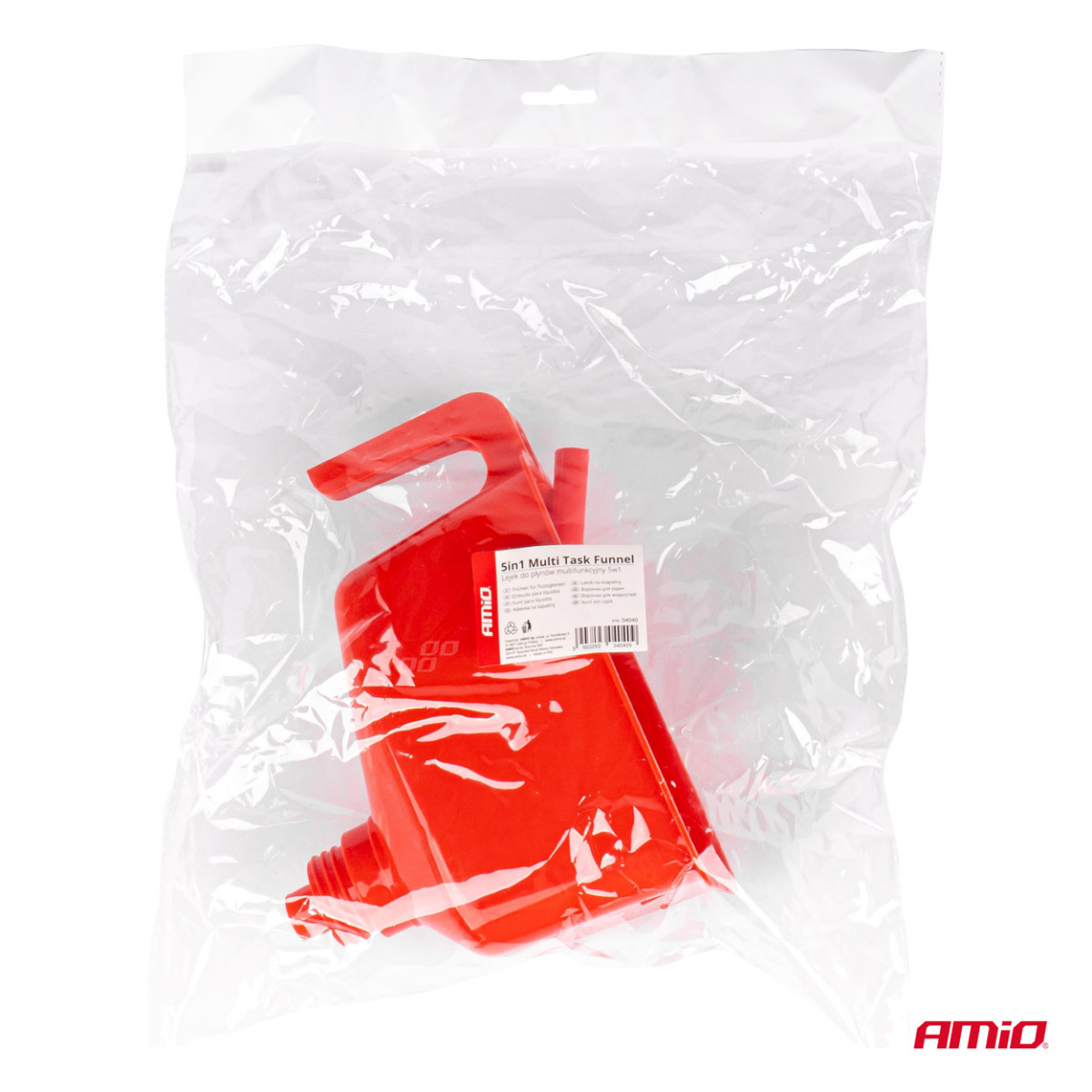 5-in-1 Universal-Multifunktionstrichter mit Filter 16,5 cm AMIO-04040