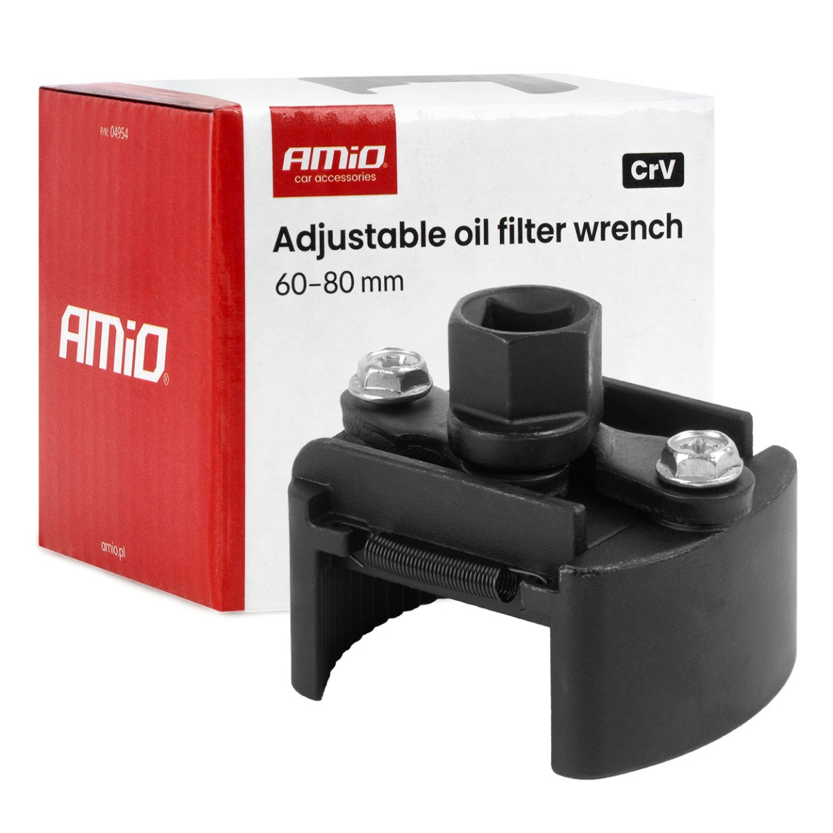 Verstellbarer Ölfilterschlüssel, 60-80 mm, CrV AMIO-04954