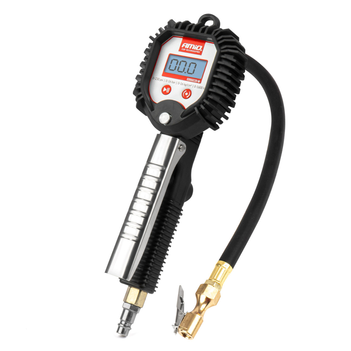 Aufblaspistole mit digitalem Manometer 16 bar AMIO-04483