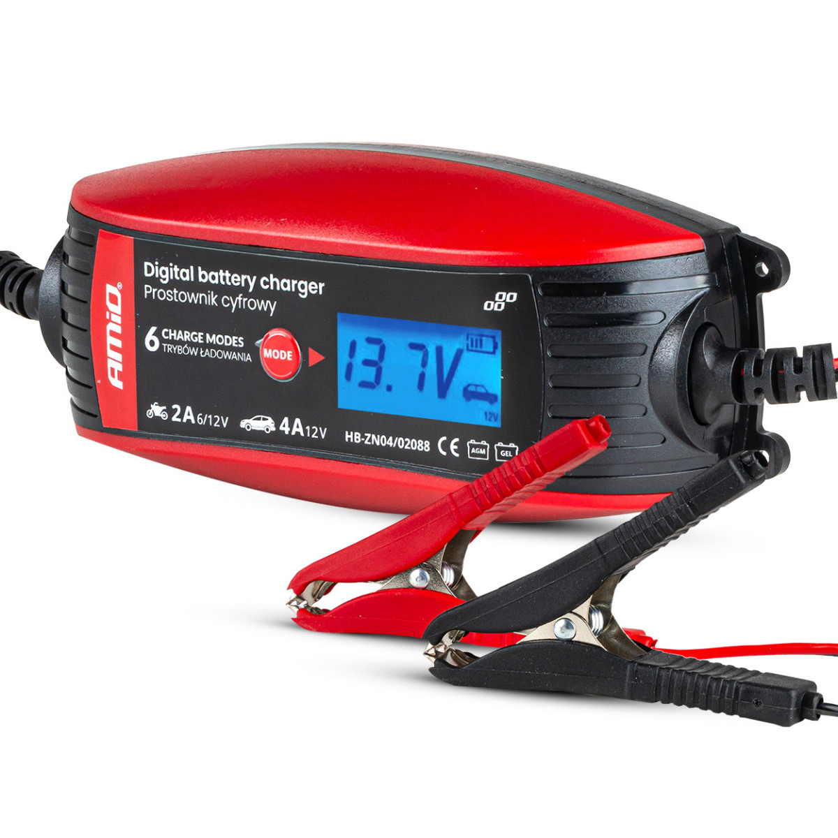 Digitales Batterieladegerät DVL DBC 2A/4A 6V/12V AMIO-02088