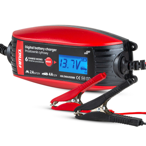 Digitales Batterieladegerät DVL DBC 2A/4A 6V/12V AMIO-02088