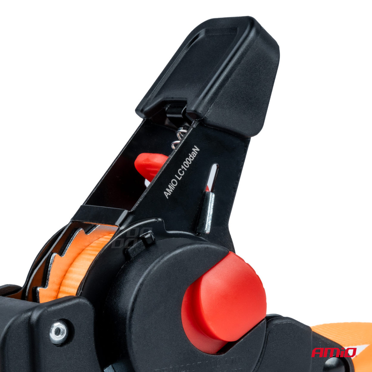 Ladungssicherungsgurt mit automatischem Aufwickler 200 kg, 2 m x 18 mm, S-TYP AMIO-03323