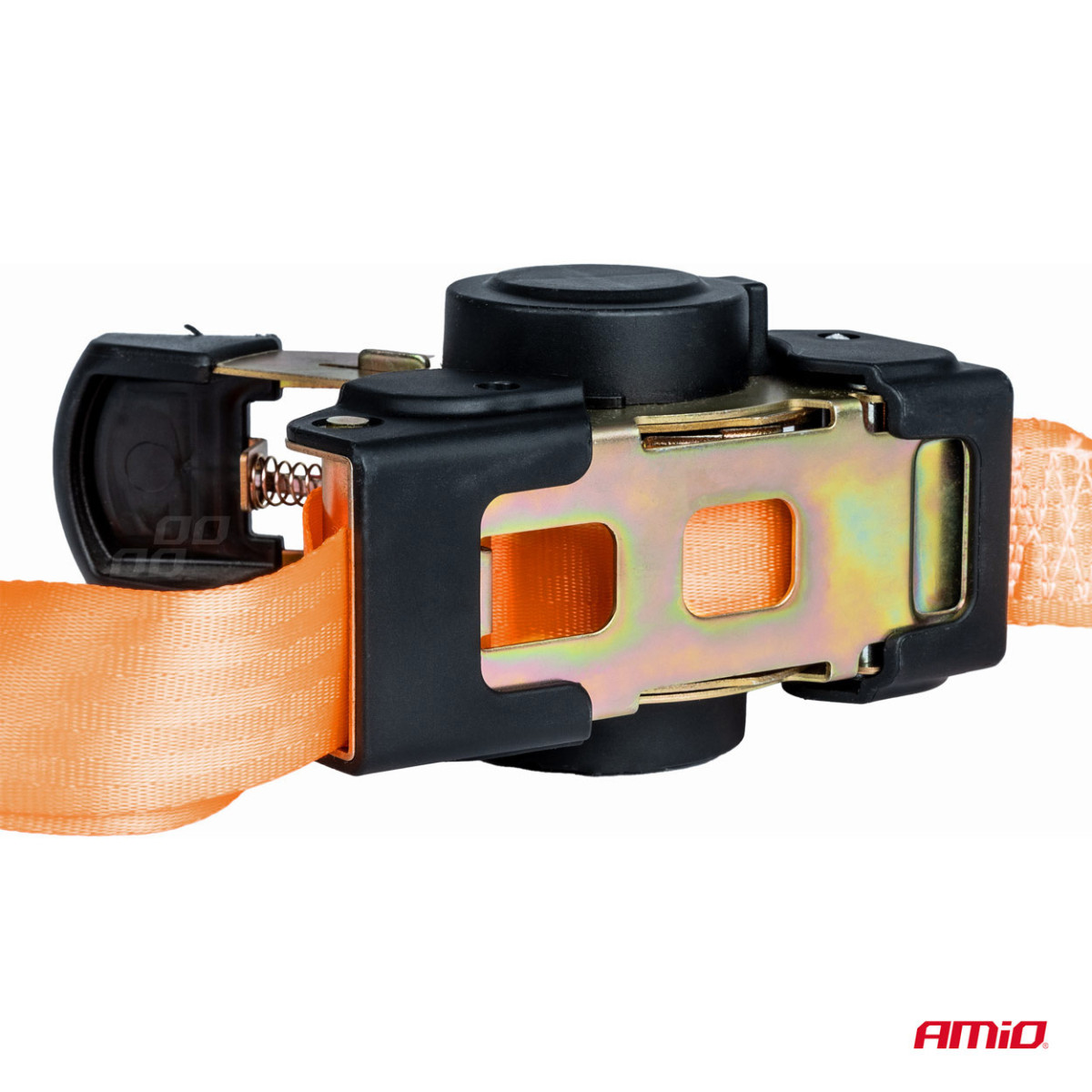 Ladungssicherungsgurt mit automatischem Aufwickler 1000/500 kg, 4 m x 38 mm, J-Typ AMIO-03321