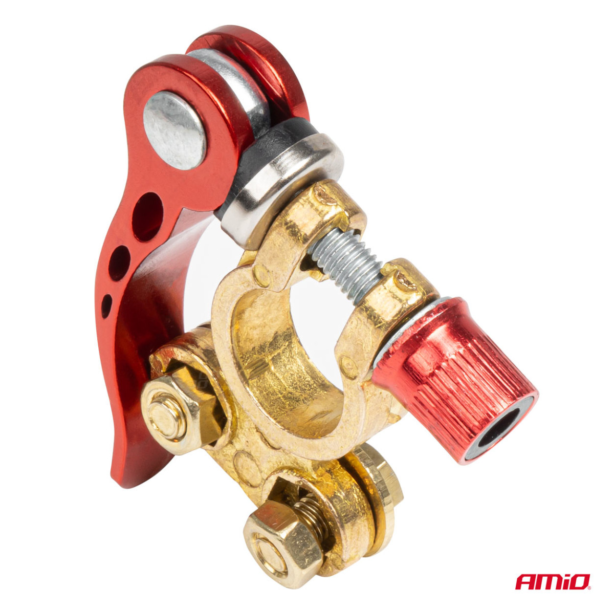 Universelle Batterieklemmen mit Schnellverschlussschlüssel, Kupfer AMiO-04059